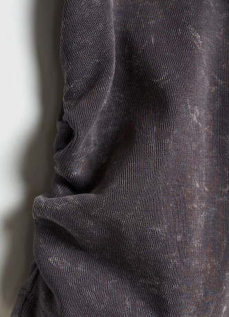 Футболка в рубчик со сборкой для девочек