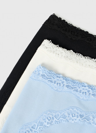 Классические брифы с кружевом, 3 шт.