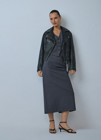 Прямая юбка миди