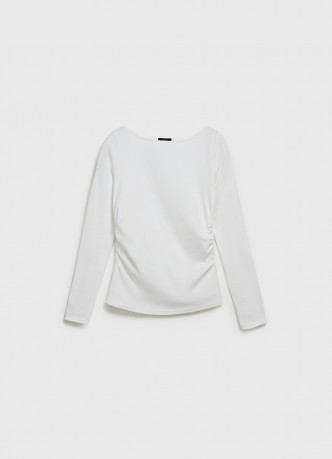 Лонгслив с вырезом лодочкой