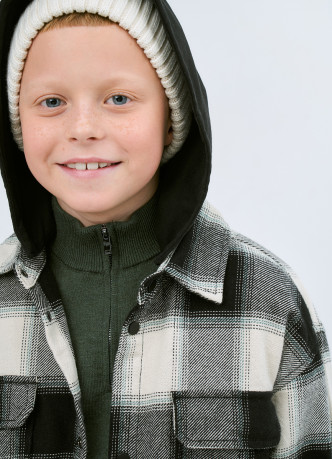 Куртка-рубашка с капюшоном для мальчиков