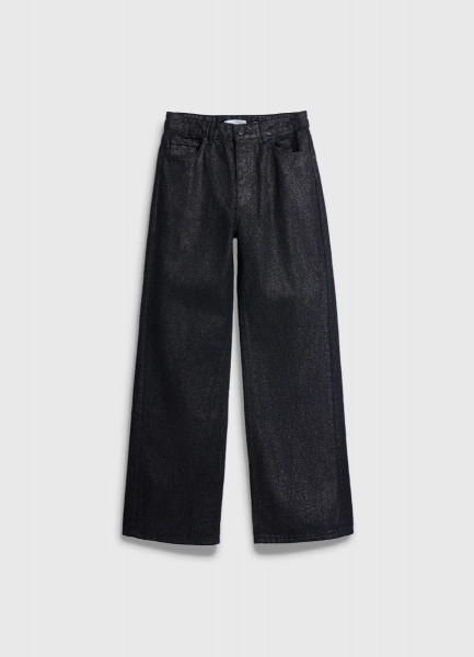 Широкие блестящие джинсы Черный 5599₽
