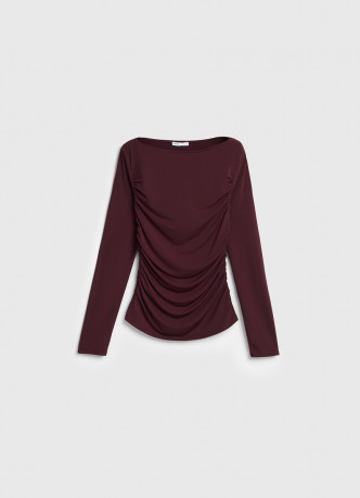 Лонгслив с драпировкой