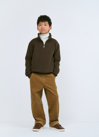 Свитшот с воротником-стойкой на молнии для мальчиков