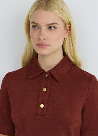 Платье мини из искусственной замши