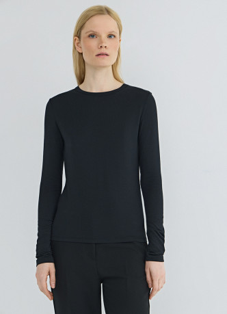 Лонгслив с содержанием модала и шёлка