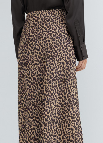 Сатиновая юбка А-силуэта