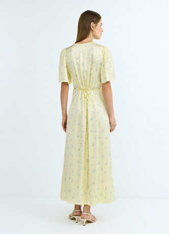 Платье миди с принтом