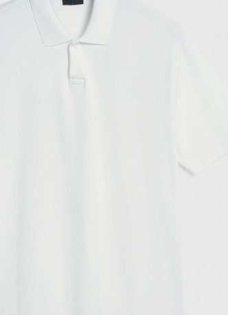Поло из текстурной хлопковой ткани