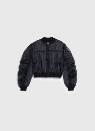 Бомбер из органзы для девочек