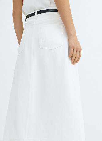 Джинсовая юбка с ремнём