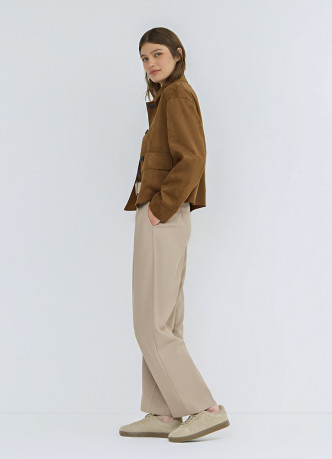 Зауженные брюки с поясом