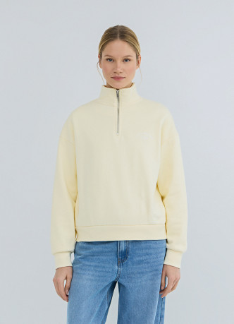 Толстовка с воротником-стойкой на молнии