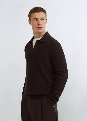 Текстурное вязаное поло