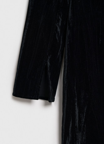 Платье мини из жатого бархата