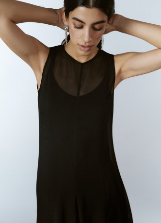 Шифоновое платье А-силуэта