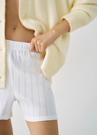 Пижамные шорты из ажурного трикотажа