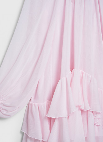 Платье мини с рюшами