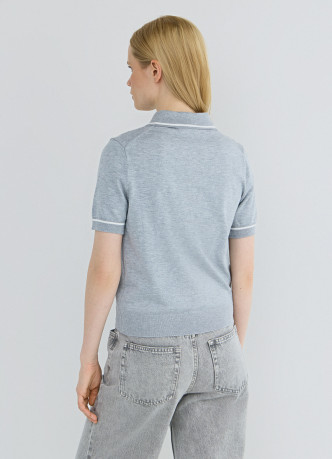 Базовый джемпер поло с коротким рукавом