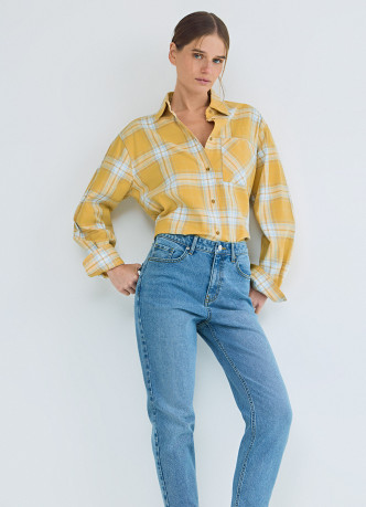 Джинсы Mom с высокой посадкой