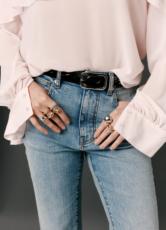 Ремень из натуральной кожи с ворсом