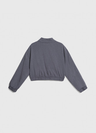 Укороченный жакет на резинке для девочек