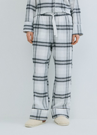 Пижамные брюки в клетку из фланели