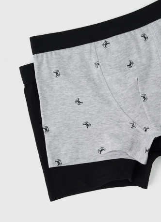 Трусы-боксеры с принтом для мальчиков, 2 шт.