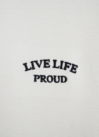 Поло из хлопка с принтом