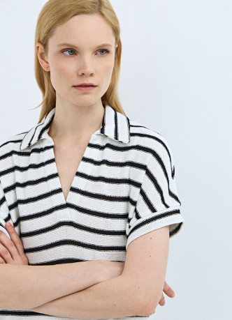 Платье-поло из полотна кроше