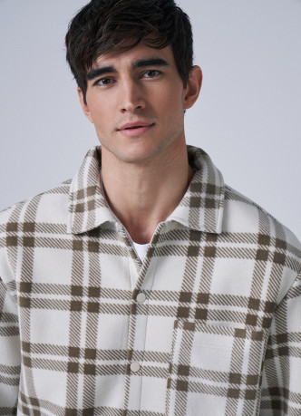 Утеплённая флисовая куртка-рубашка