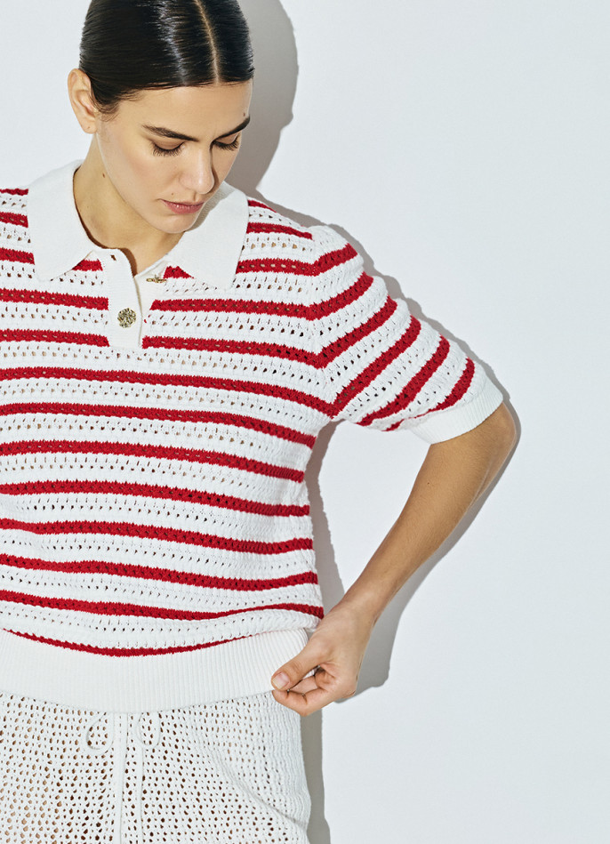 Поло структурной вязки