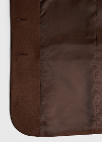 Однобортный жакет из замши