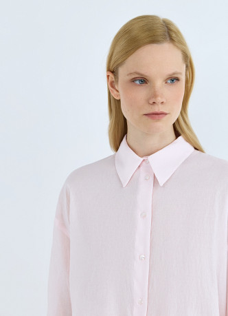 Полупрозрачная блузка с длинным рукавом