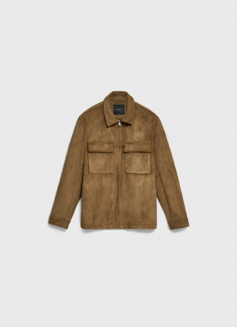 Куртка-рубашка из искусственной замши