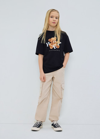 Брюки с карго-карманами для девочек