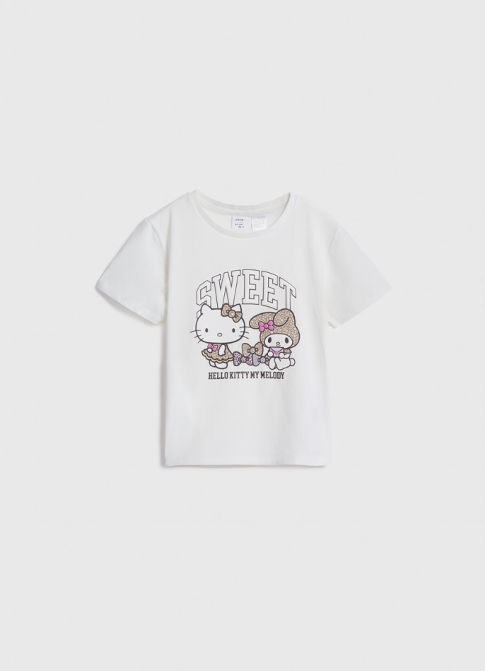 Футболка с принтом Hello Kitty для девочек