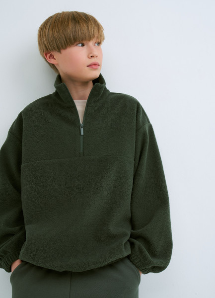 

Свитшот из флиса для мальчиков, Зеленый