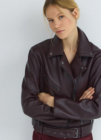 Куртка из искусственной кожи