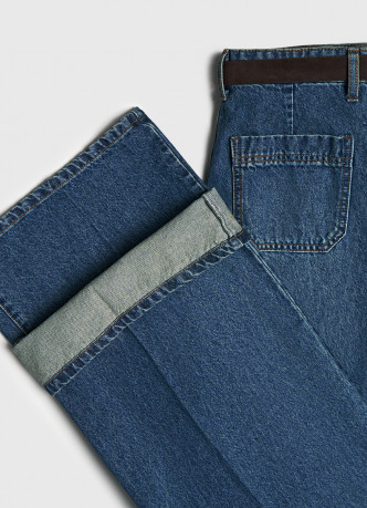 Широкие джинсы Wide leg с высокой посадкой