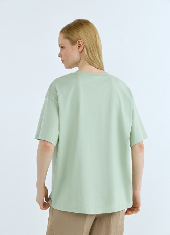 Хлопковая футболка свободного кроя