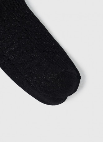 Носки в рубчик с люрексом