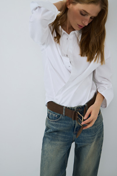 Ремень из искусственной замши Коричневый 799₽