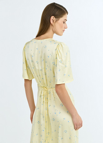 Платье миди с принтом