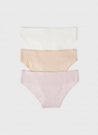 Трусы-слипы с кружевом для девочек, 3 шт.