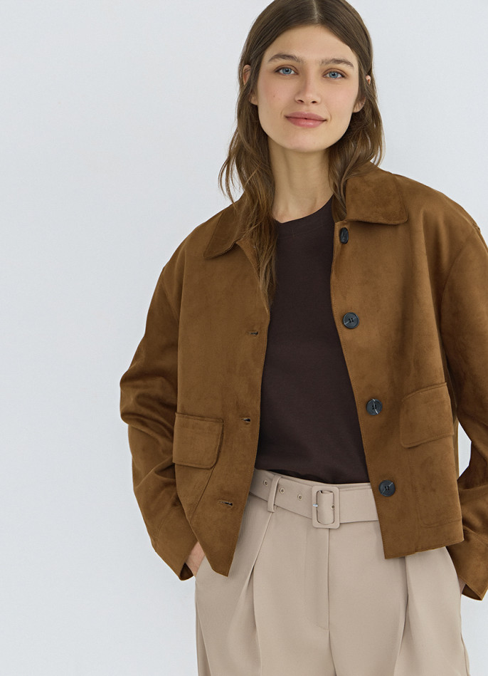 Куртка из искусственной замши