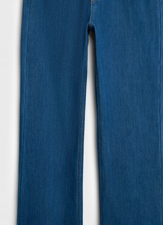 Прямые утеплённые джинсы