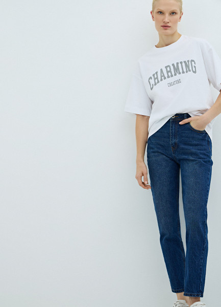 

Джинсы Mom fit, Синий