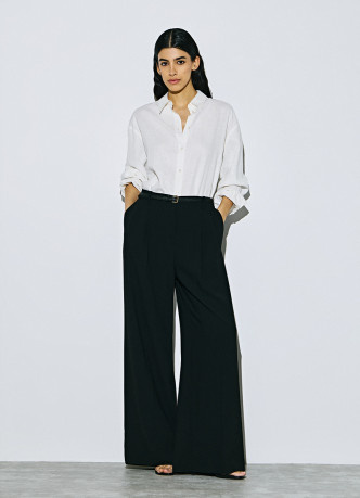 Рубашка с длинным рукавом из смесового льна