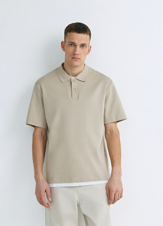 Поло с имитацией второго слоя